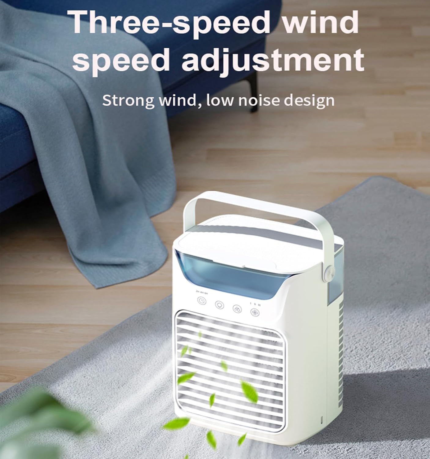 Personal Air Cooler - Portable Air Conditioner, 3 in 1 Air Cooling Fan with 3 Wind Speeds, Large Water Tank, Colorful