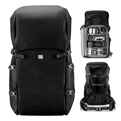 K&F CONCEPT Camera Backpack, 40L Large Capacity Camera Bag, Waterproof DSLR Camera Back Pack, Extra Large Photography Bag Backpack