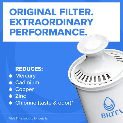 Brita UltraMax Large Water Dispenser with Standard Filter, BPA-Free, Reduces Copper, Cadmium and Mercury Impurities, Lasts 2 Months or 40 Gallons, 27-Cup