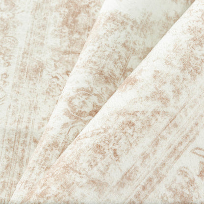 PureCozy Area Rug 10x14 Cream Washable Living Room Beige Carpet Non Slip Vintage Medallion Indoor Bedroom Beige Carpet Low Pile Soft Retro Distressed Large Rug Home Office Dining Room Playroom
