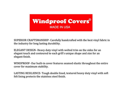 Windproof Covers 36 inch Heavy Duty Premium Vinyl Grill Cover to fit Viking Series 5 Built-in Grill