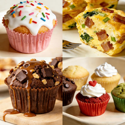 YiYeraio Silicone Muffin Pan, 6 Cups Muffin Pans for Baking with Metal Frame, Cupcake Pan, Egg Bite Molds, Muffin Tin Tray Easy to Pop Nonstick Non Toxic Bakeware for Oven