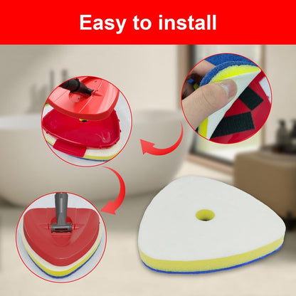 Spin Mop Replacement Head for O Cedar EasyWring 1 Tank, Includes 2 Magic Scrubber Sponge Brushes & 1 Connector Attachment for Kitchen, Bathrooms, Glass and Various Hard Surfaces