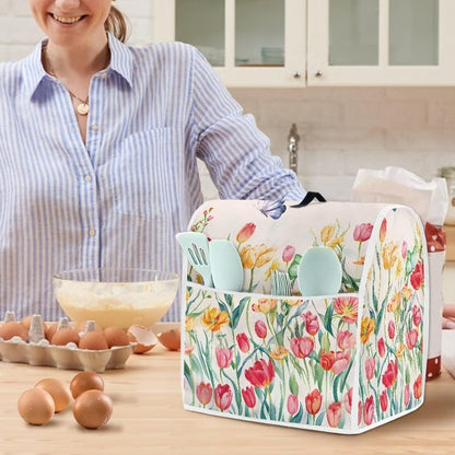 Floral Stand Mixer Cover for Kitchen Aid Mixers, Accessories with Pockets, Suitable for Kitchen Mixer Cover