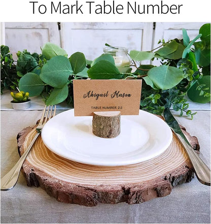 Wedding Table Card Holder, 10Pcs Stump Shape Place Card Holder Stand for Party