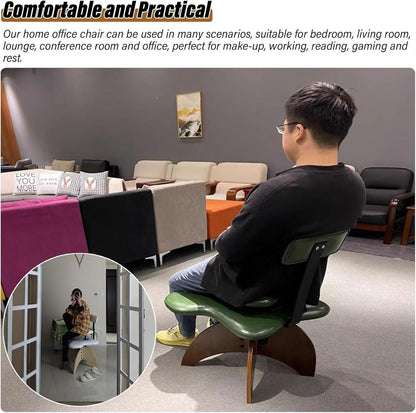 Meditation Chair,Cross Legged Chair, Knee Support Chair to Relieve Back Pain & Improve Posture/Ergonomic Meditation Chair for Computer Workers Yoga Lovers Meditation Fanatics(Brown)