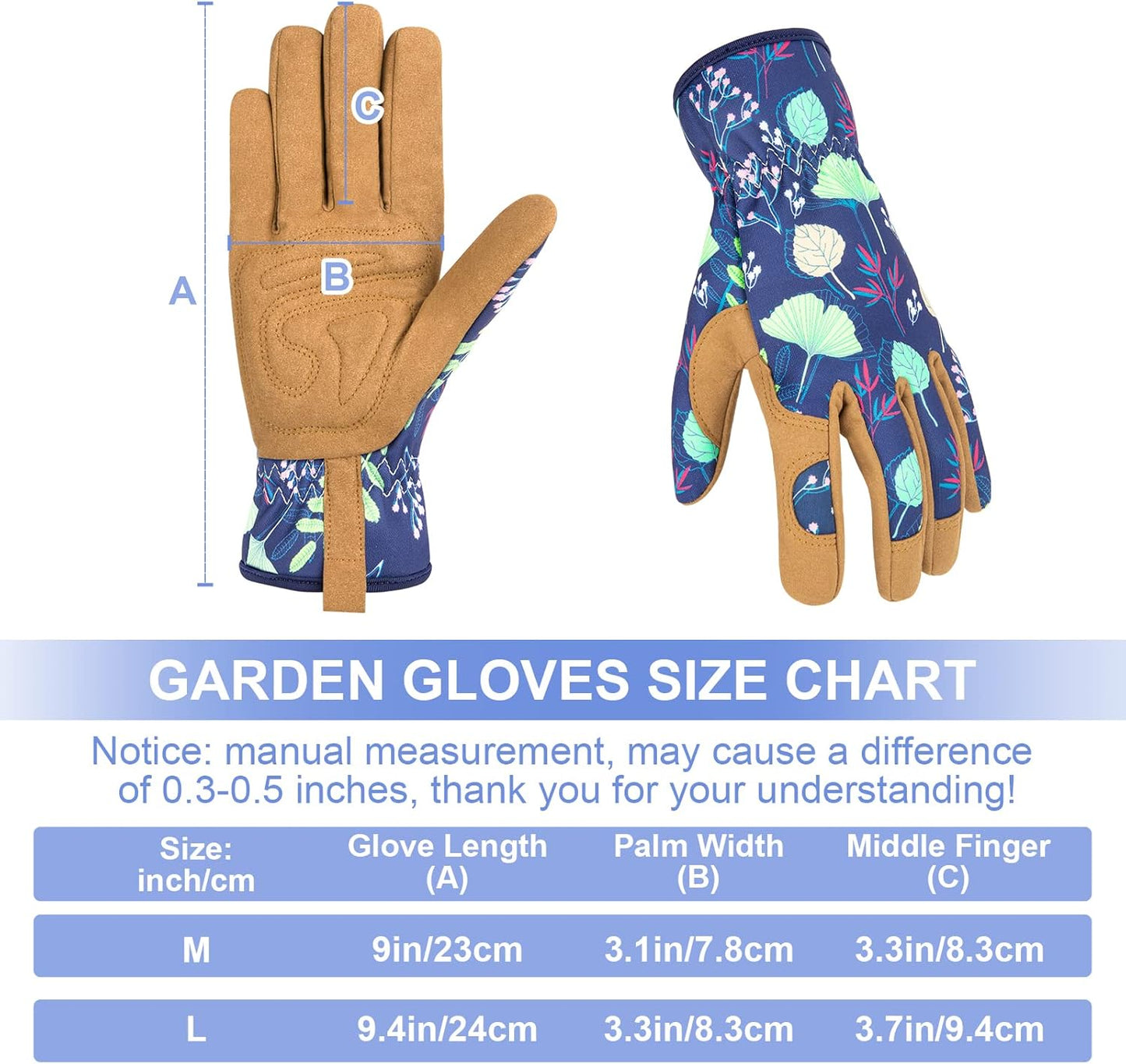 Women's Leather Gardening Gloves, Thorn Proof Garden Gloves for Digging, Planting, and Pruning
