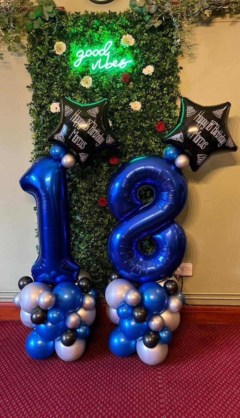 Number 3 Balloon - 40 Inch Night Blue - Perfect for 3rd Birthday Celebrations for All Ages