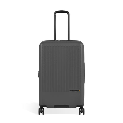 Sherpani Meridian, 26 Inch Hardshell Checked Luggage, Durable Hardside Luggage, Expandable Suitcase with Double Spinner Wheels, Travel Checked Luggage for Men Women (Granite)