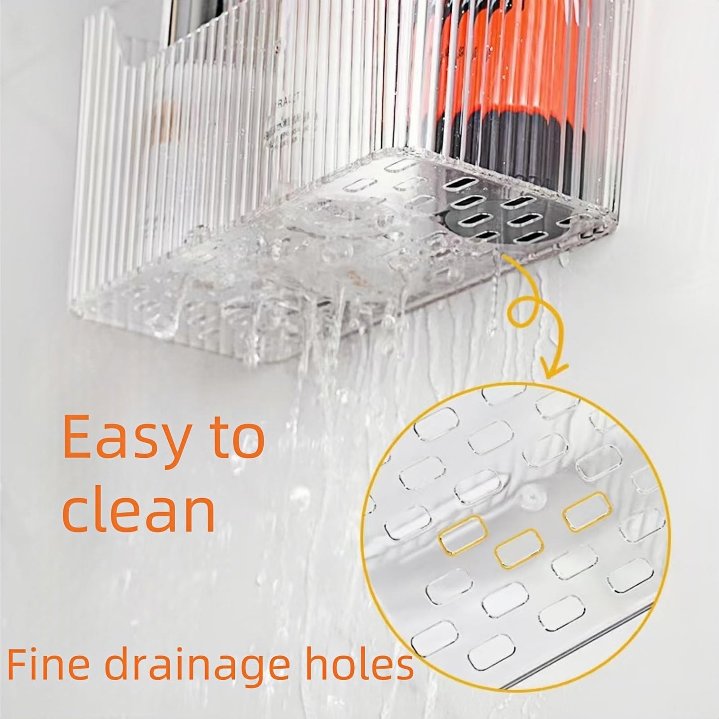 SXSWNSDLX 2 Pack Cabinet Door Organizer, Clear Storage Caddy, Adhesive Wall Mounted Organizer Bins, with Self Adhesive Tape, for Bathroom, Kitchen, Cabinet, Living Room
