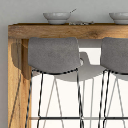 Mobili Fiver, Evolution High Table 70.9 x 15.7 in, Rustic Oak, High Top Table for 3 People, Bar Table, Kitchen Island, Counter Height Bar Table, Italian Furniture