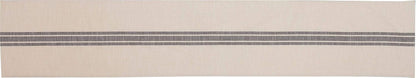 Market Place Gray Grain Sack Stripe Table Runner, 13" x 72", Farmhouse Style Gray and Cream Tabletop D cor
