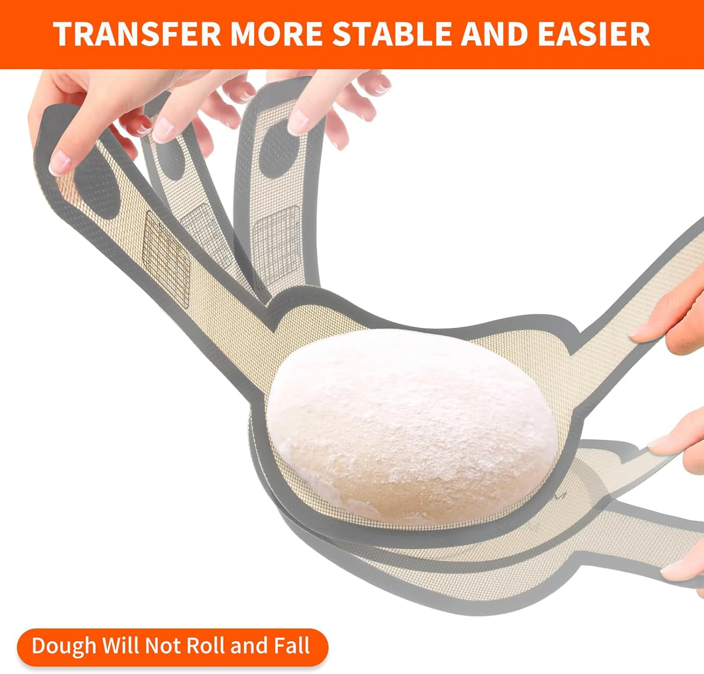 Silicone Bread Sling Dutch Oven Liner, Non-Stick Reusable Baking Mat with Long Handles