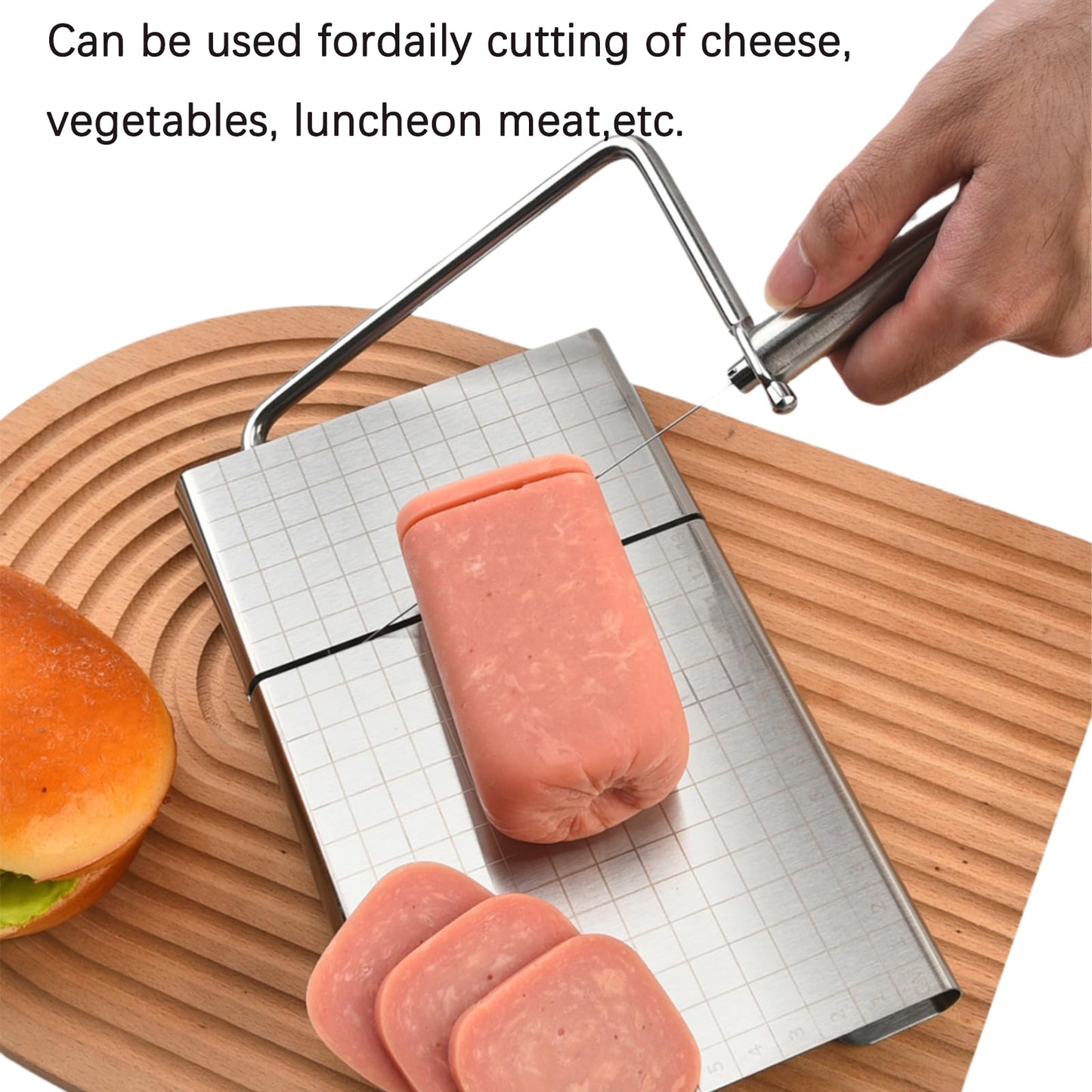 Bectyton Stainless Steel Cheese Slicer, Cheese Slicers for Block Cheese, Cheese Cutters for Block Cheese