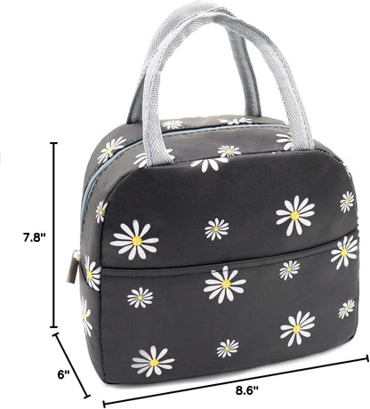 Sonuimy Insulated Lunch Bag for Women, Reusable Cute Tote Lunch Box, Leakproof Cooler for Work Travel