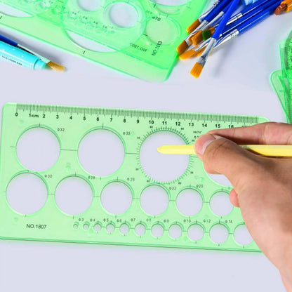 SenseYo 13 Pack Drawings Templates Stencil, Circle Template for Geometric Drawing Stencils, Plastic Clear Circle Stencils Architecture Supplies Drafting Tools for Office, Studying, Designing