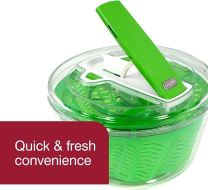 Zyliss Swift Dry Salad Spinner Large - Plastic Lettuce Colander and Spinner, Green