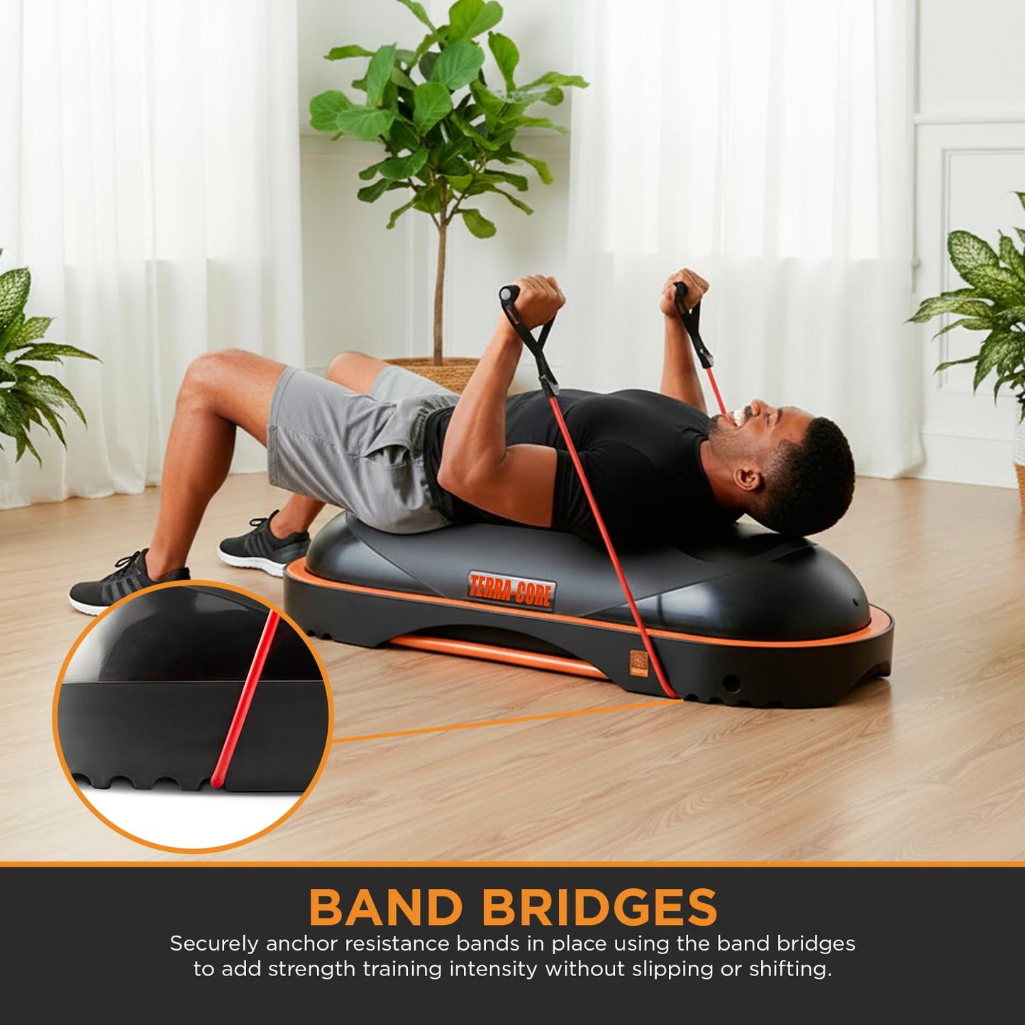 Terra Core Balance Trainer – Inflatable Home Gym Fitness Platform for Core, Strength, Balance, HIIT and Conditioning, Full Body Functional Training Tool for Stability and Cardio Workouts at Home
