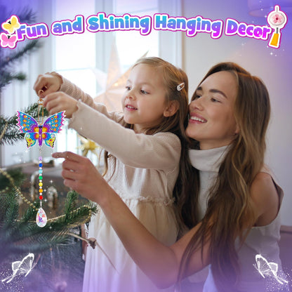 WethCorp Diamond Painting Arts and Crafts for Kids Ages 8-12,Birthday Gifts for 6 7 8 9 10-12 Year Old Girls Diamond Art Kits for Adults Teen Girl Gifts Trendy Stuff Wind Chimes Home Decor (4 PCS)