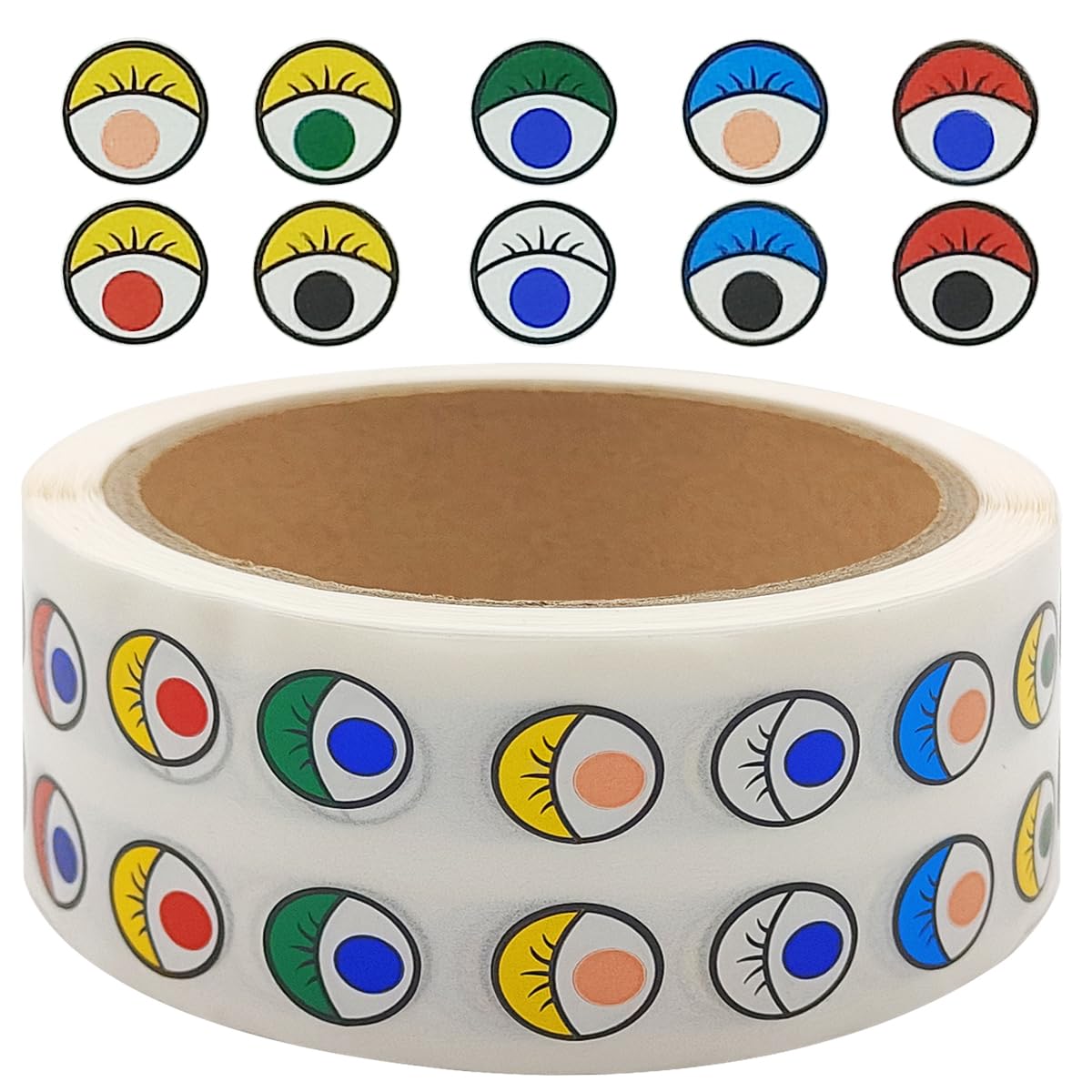 4000 pcs Eye Stickers, DaKuan 2 Models Eyeball Stickers, Eyes for Crafts, Sticker Eyes, for Handmade DIY, Crafts and Decorations (Black and White and Colour)