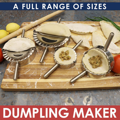 Best Utensils Stainless Steel Ravioli Mould Pierogi Dumpling Maker Wrapper Pastry Dough Cutter Kitchen Accessories (M: 4 inch)