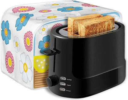 chaqlin Toaster Oven Cover - 4 Slice Kitchen Beauty Appliances Cover with Cute Stripe Flower Print