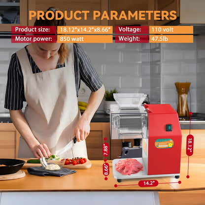 Newhai 850w Meat Cutter 3.5mm + 5mm Spare Blade