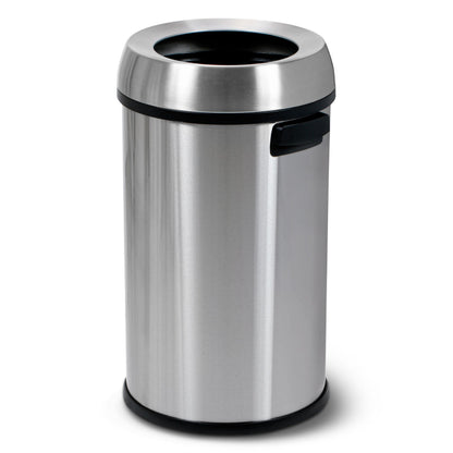 Simpli-Magic 65 Liter Open Top Trash Can, Commercial Grade, Stainless Steel