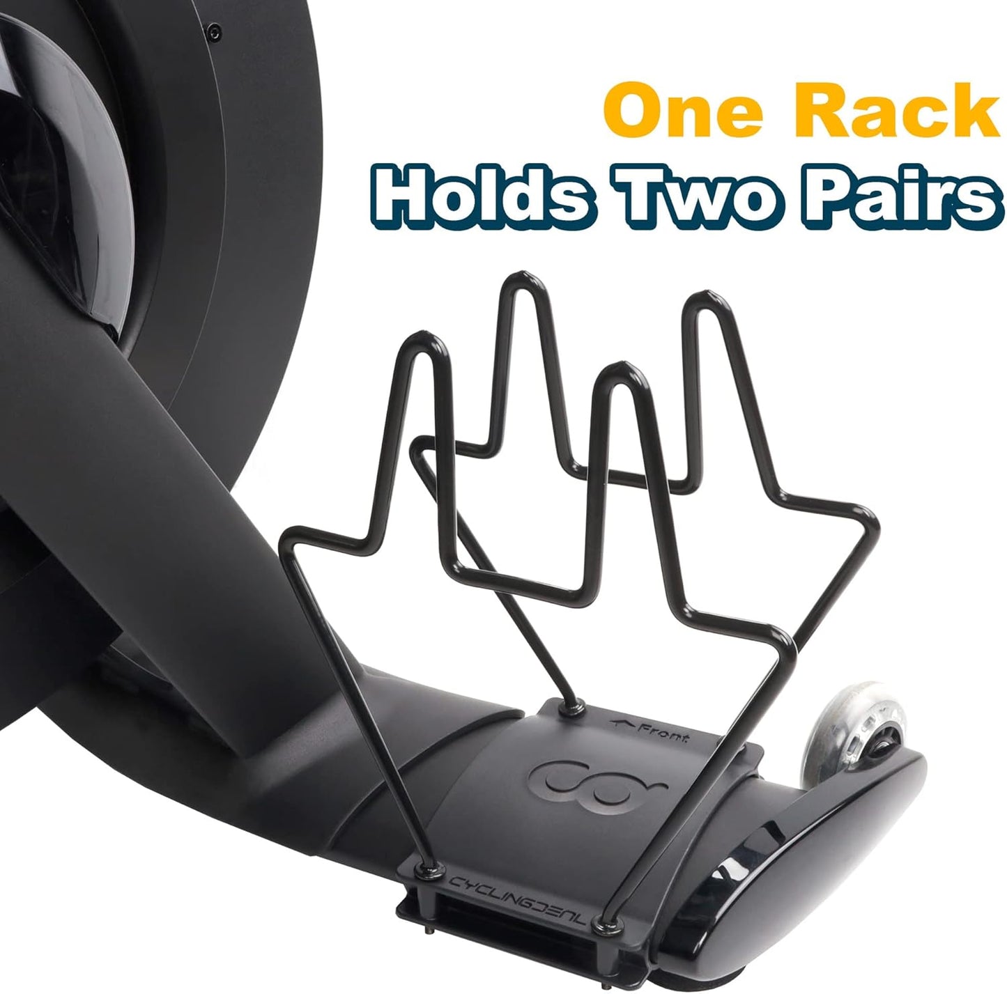 2 CyclingDeal Shoe Rack Hanger Compatible with Peloton Bike & Bike+ ONLY Shoe Holder - Holds Pairs of Cycling Shoes