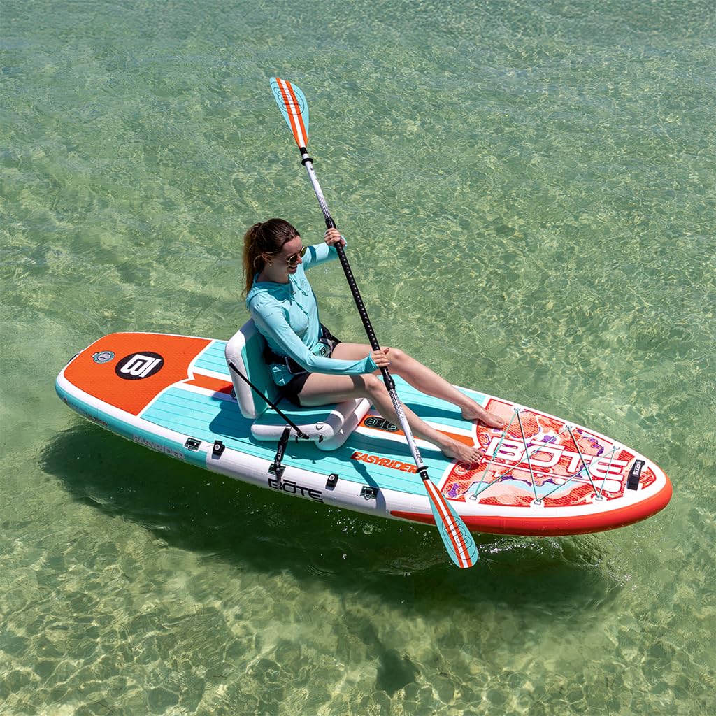 BOTE EasyRider Aero Inflatable Stand Up Paddle Board MAGNEPod Blow Up Hybrid iSUP Convertible Seat Included Adults Kids Family Friendly Multiple Sizes