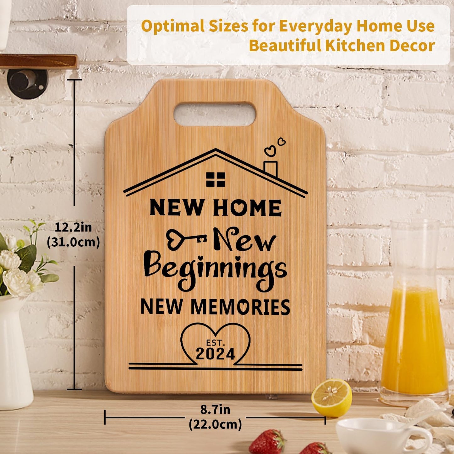 Unique Home Sweet Home Cutting Board - Housewarming Gifts for New Home 2024, Best Gifts for Friends, Neighbor