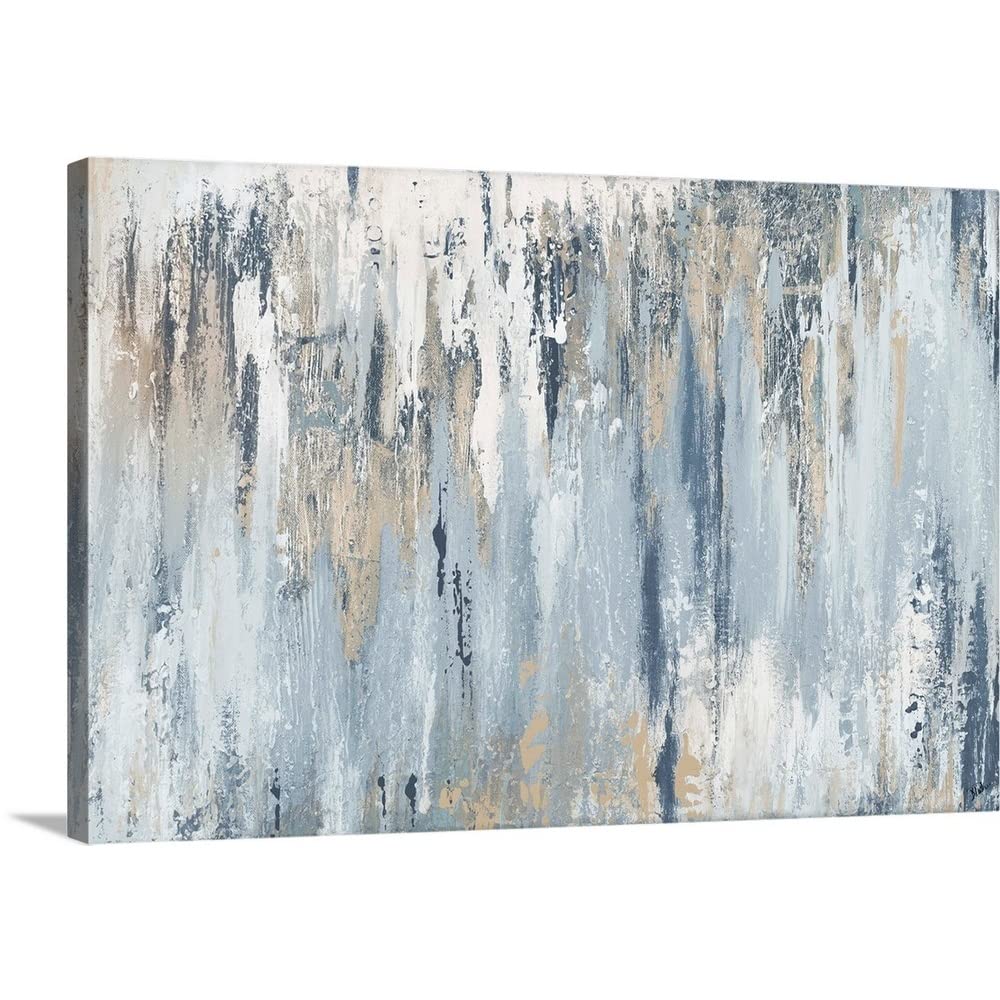 CANVAS ON DEMAND Blue Illusion Canvas Wall Art Print by Patricia Pinto, Abstract, Contemporary, Home Decor, Artwork, 60"x40" Modern Artwork, 60"x40"