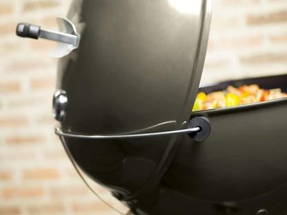 Weber Master-Touch Charcoal Grill, 22-Inch, Smoke – Premium Outdoor BBQ Grill with Tuck-Away Lid Holder & One‑Touch™ Cleaning System, Porcelain‑Enameled Kettle