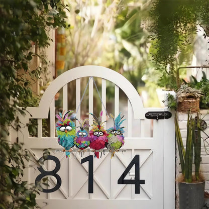 NQRSBUI DIY Hanging Diamond Art Kits for Adults, Bird Double Sided Diamond Art Painting Suncatchers Pendants, Crystal Gem Craft Painting Kit for Home Garden Wall Decor Gift (Bird)