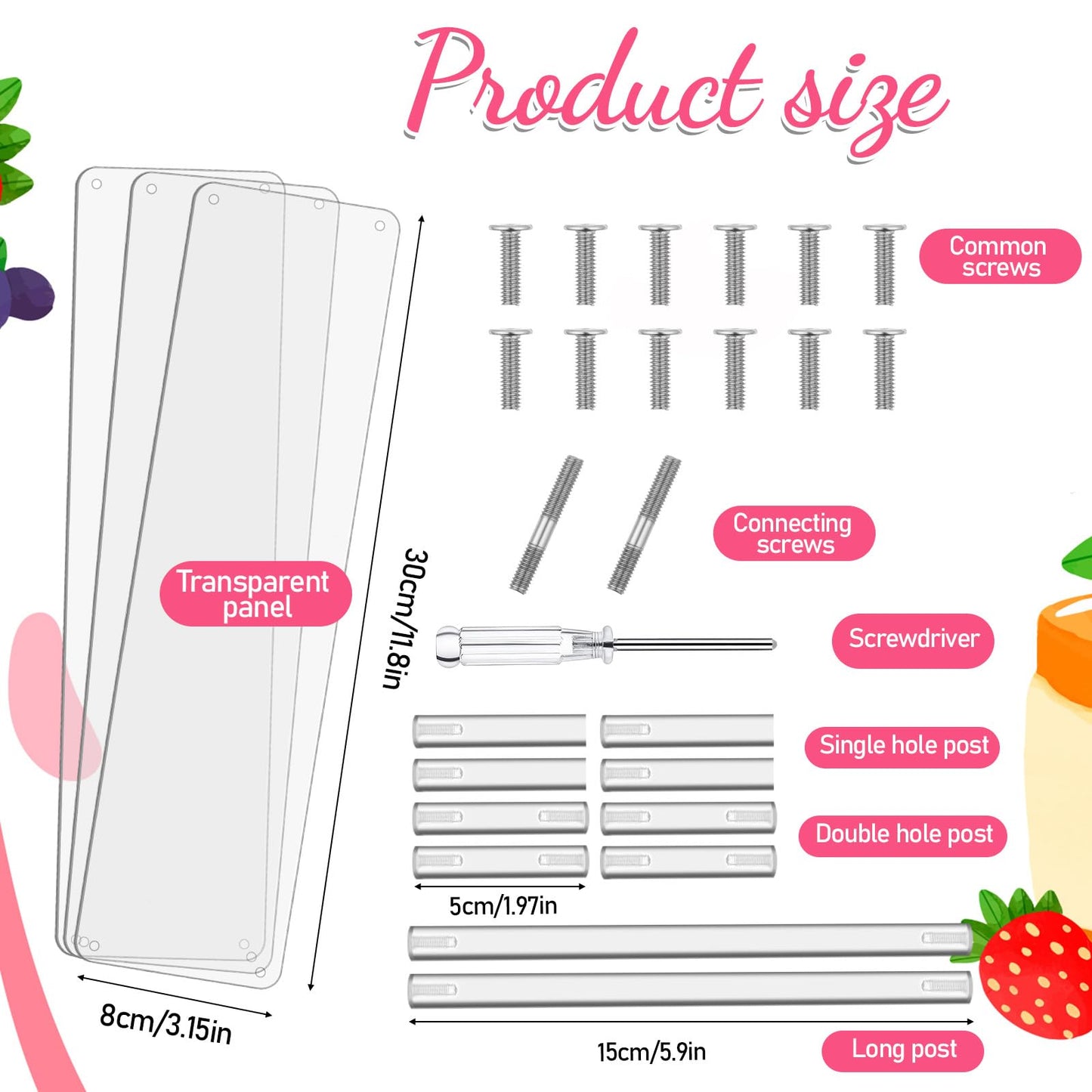 3 PACKS Acrylic Riser Clear Display Stand Perfume Stand Organizer Clear Shelf 3 Tier Cupcake Display Stands Clears Acrylic Shelf Risers for Collectibles, Dessert Shelves for Decoration and Organizer