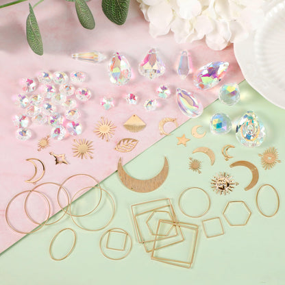 Sun Catcher Kits for Adults, 228pcs DIY Suncatcher Making Supplies Arts and Crafts for Girls Women Hanging Ornaments for Indoor Windows Prism with Crystal Balls Gift for Birthday Mother's Day
