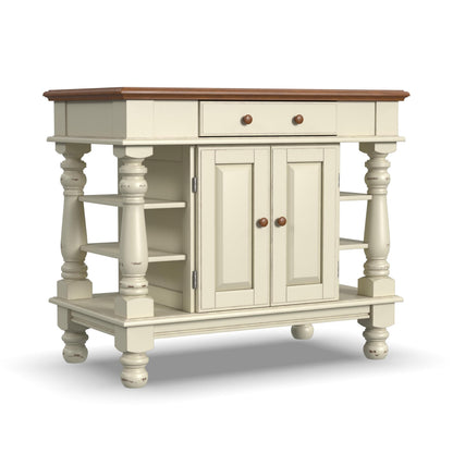 Homestyles Americana Antique Oak Island with Storage, 42"W