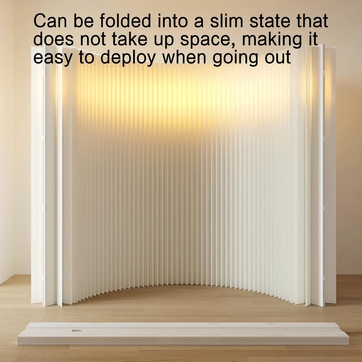 Portable Folding Room Divider, Lightweight Retractable Partition for Easy Room Separation, Versatile Privacy Screen, Ideal for Home and Office Use