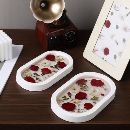 5 Pcs Oval Tray Resin Molds Set, 12'', 10'', 9'', 7'', 5.7'' Silicone Tray Molds for Epoxy Resin, Jewelry Holder, Concrete, Clay, Gypsum
