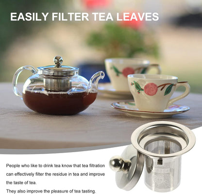 SHERCHPRY Teapot Tea Strainer: Metal Infuser Insert, Fine Mesh Tea Steeper for Loose Tea, Stainless Steel Tea Filter