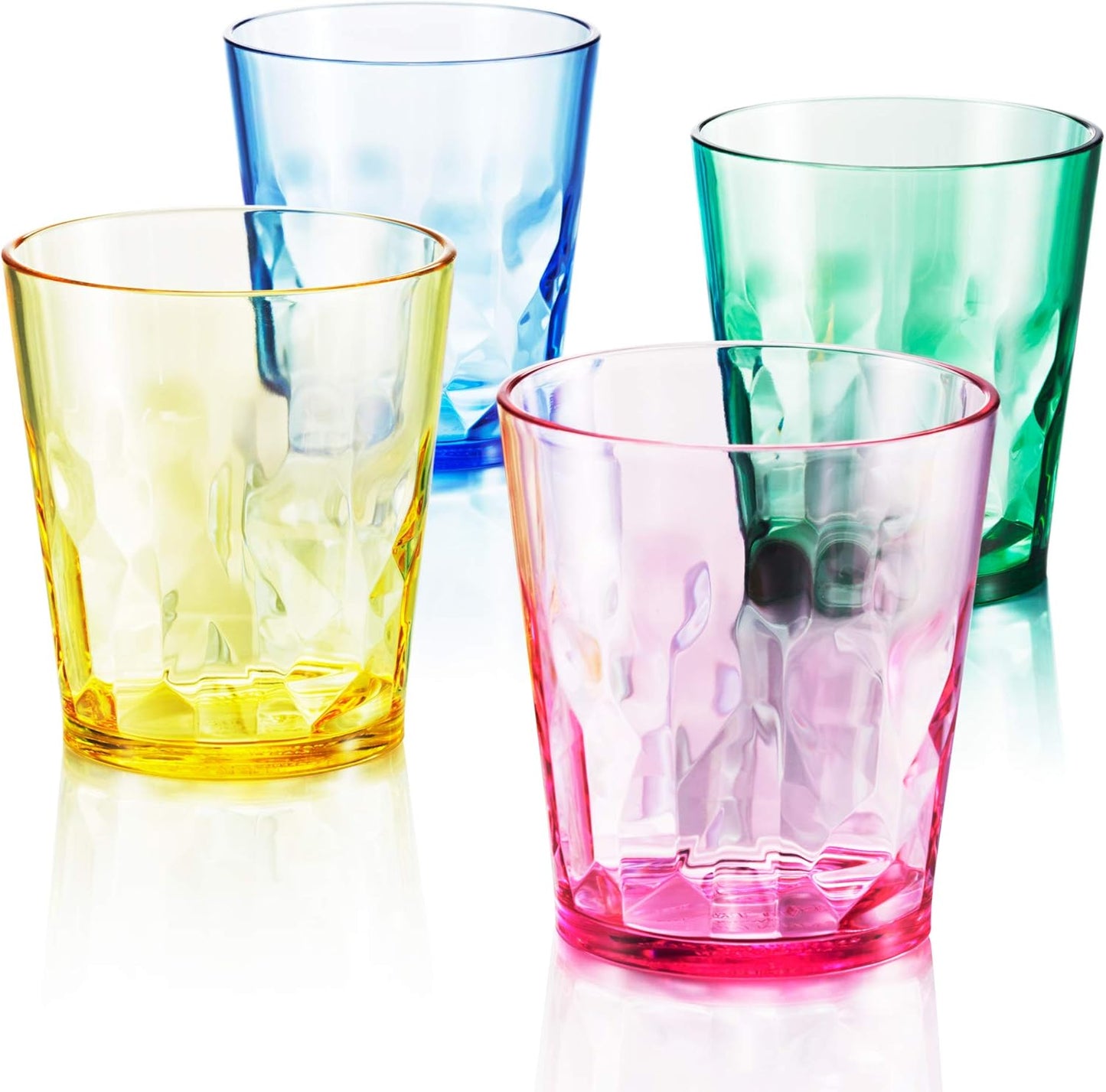 SCANDINOVIA 8 oz Unbreakable Premium Juice Glasses, Set of 4, BPA Free, Dishwasher Safe
