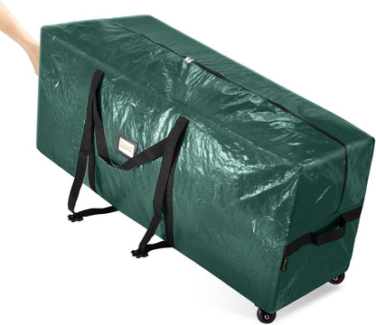 BALEINE Rolling Christmas Tree Storage Bag - 7.5 ft Heavy Duty with 2 Swivel Wheels & Reinforced Handles | Green