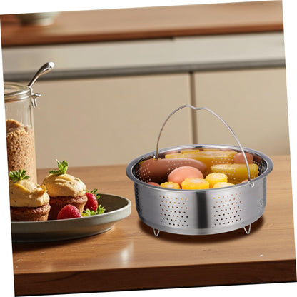 DOITOOL Stainless Steel Steamer Basket for Pot, 8.65inch/22cm Vegetable Steamer Basket Insert Steaming Rack with Handle, Vegetables Fruit Strainers and Colanders for Home Kitchen Cooking