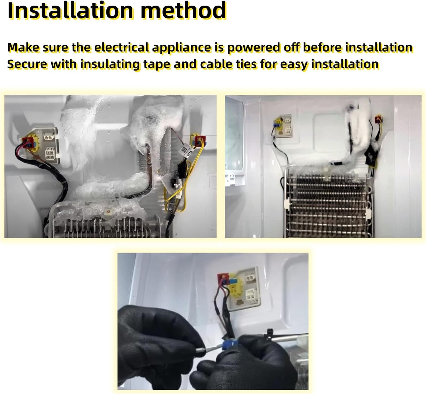 2023 Upgraded SH502 Drain and Door Heater Wire, 32 Inches Long for French Door Refrigerator