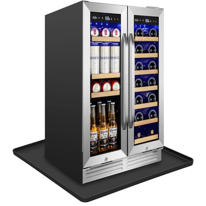 27''x27'' Extra Large Mini Fridge Silicone Mat with 0.5'' Raised Edges, Prevent Water Leakage and Floor Damage from Elecrical Equipment such as Washing Machines, Dryer, Mini Fridge, Wine Cabinet.