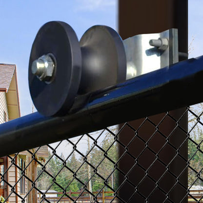Sliding Gate Rollers for Chain Link Fence, Nylon Cantilever Gate Rollers for 4" Square Post, Fits 2" Gate Frames, Sliding Gate Kit Hardware, Pack of 4