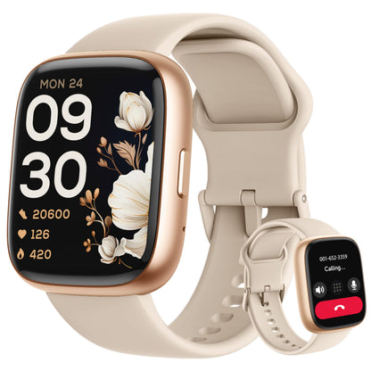 LODIMEKE Smart Watch, Alexa Built-in, Answer/Make Calls 44mm Smartwatch Women Men, 1.83" Sports Watch IP68 Waterproof, Heart Rate SpO2 Sleep Stress Monitor, Step Counter Watch for Android & iOS Phone