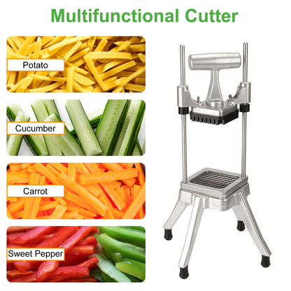 POWLAB Commercial Chopper Vegetable Cutter Fruit Dicer Heavy Duty Stainless Stee Dicer Cutter Onion Chopper Professional Food Dicer for French Fry Tomato Peppers Potato (1/4″ Blade)