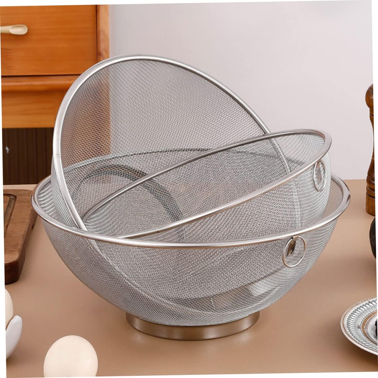Stainless Steel Rice Basket Noodle Strainer, Large Strainer Washing Machine Filter, Vegetable Washing Basket, Fruits