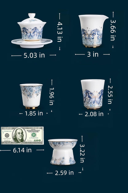 10 Pcs, Top Ceramic China Tea Set, Bone China Tea Cups Set, Fine China, Teacup, Chinese Gifts